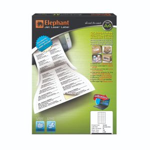 ป้ายสติ๊กเกอร์เจ็ทเลเซอร์ ตราช้าง 18-039 (48.5 x 25.4 mm) 
