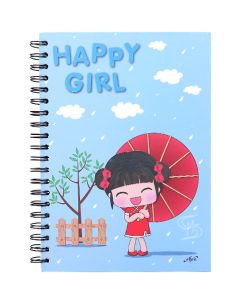 สมุดปกแข็งริมลวด ขนาด B5 ลาย Fancy EF-102 ELFEN