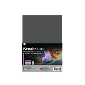 กระดาษสีร้อยปอนด์ เรนาซองซ์ A4 160แกรม A4 #030 Antracite (10แผ่น/ห่อ)