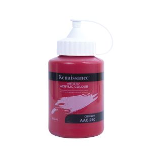 สีอะคริลิคเรนาซองซ์ รุ่นขวดเดี่ยว 500มล. เบอร์ 250 CRIMSON