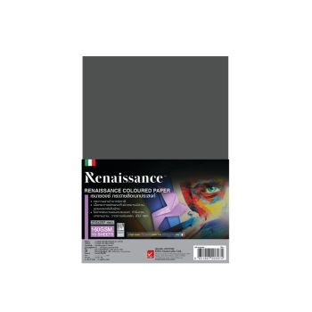 กระดาษสีร้อยปอนด์ เรนาซองซ์ A4 160แกรม A4 #030 Antracite (10แผ่น/ห่อ)