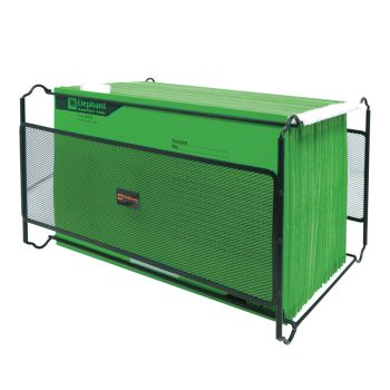 แฟ้มแขวน พร้อมชั้นเก็บ ตราช้าง 925 F4 สีเขียว