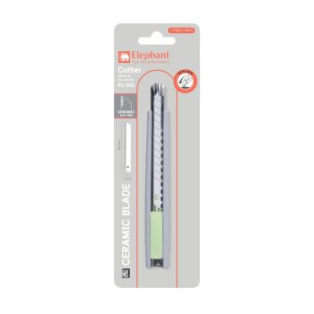 คัตเตอร์ 9 มม. ตราช้าง PC-901 สีเขียว