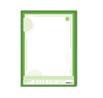 แฟ้มโชว์เอกสาร 10 ซอง (เติมไส้ได้) ตราช้าง PF01 A4 สีเขียว