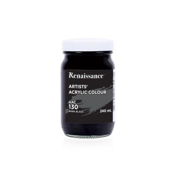 สีอะครีลิค Renaissance 240 มล. #130 MARSBLACK