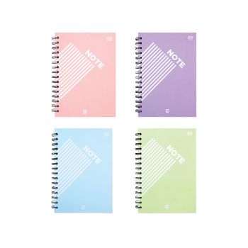 ตราช้าง สมุดปกแข็งริมลวด WHC-624T A5 70 แกรม 100 แผ่น คละลาย