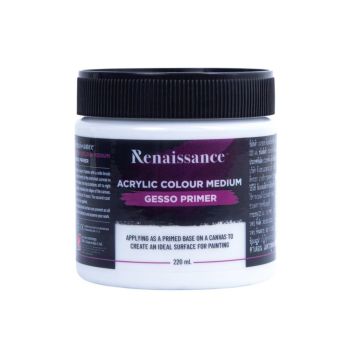 สื่อผสมสีอะคริลิค Gesso Primer เรนาซองซ์ 220มล.