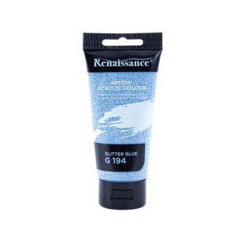 สีอะคริลิคเรนาซองซ์ รุ่นหลอดเดี่ยว 75มล. เบอร์ #194 GLITTER BLUE