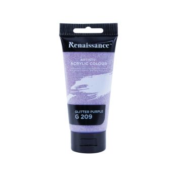 สีอะคริลิคเรนาซองซ์ รุ่นหลอดเดี่ยว 75มล. เบอร์ #209 GLITTER PURPLE