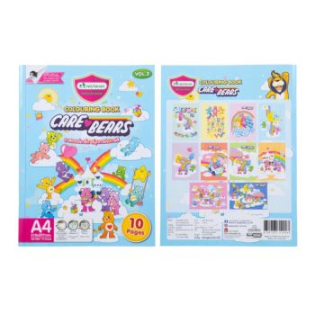 สมุดระบายสีตามภาพมาสเตอร์อาร์ต ลายแคร์แบร์รุ่น CB02 คละลาย 100แกรม 10แผ่น