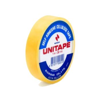 เทปกาวCelluloseยี่ห้อUNI Tape ขนาด 1" ยาว 36 หลา แกนใหญ่