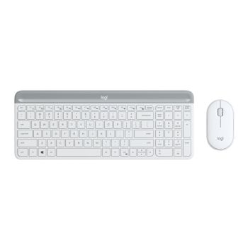 ชุดเมาส์และคีย์บอร์ดไร้สาย Logitech MK470 SLIM COMBO สี Off-white (TH/EN)