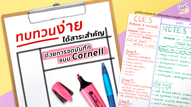 ทบทวนง่าย ได้สาระสำคัญ ด้วยการจดบันทึกแบบ Cornell